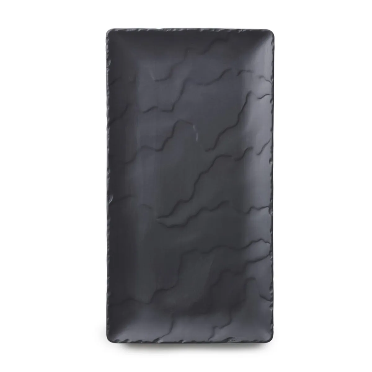 Assiette plate rectangulaire noir porcelaine culinaire 30x16 cm Basalt - REVOL Best