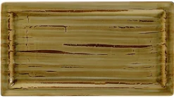 Assiette plate rectangulaire Garnet porcelaine vitrifiée 38,5x21 cm stone Spot - RAK Discount