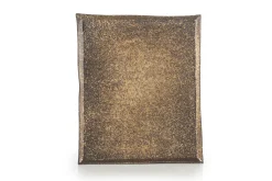 REVOL Assiette plate rectangulaire bronze porcelaine culinaire 21x17,5 cm Solstice Hot