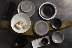 Assiette plate rectangulaire gris porcelaine 27,2x12,5 cm Evo Granite - DUDSON Best