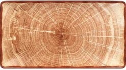 RAK Assiette plate rectangulaire brun porcelaine vitrifiée 33,8x18,3 cm Woodart New