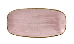 CHURCHILL Assiette plate rectangulaire Petal Pink porcelaine vitrifiée 29,8x15,3 cm Stonecast Petal Discount