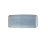Assiette plate rectangulaire rond bleu grès émaillé 12,5x27,2 cm Evo Azure - DUDSON Outlet