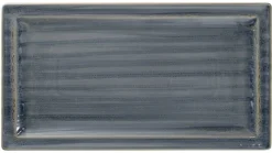Assiette plate rectangulaire Jade porcelaine vitrifiée 38,5x21 cm stone Spot - RAK Clearance