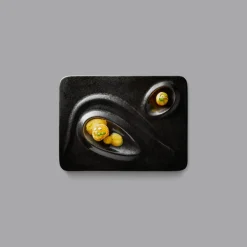 Assiette plate rectangulaire noir porcelaine vitrifiée 32,1x24 cm Create - RAK Outlet