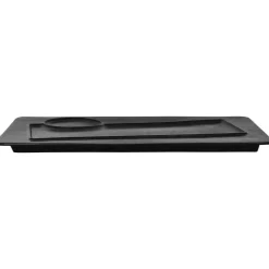 Assiette plate rectangulaire noir porcelaine vitrifiée 35,3x22,1 cm Create - RAK