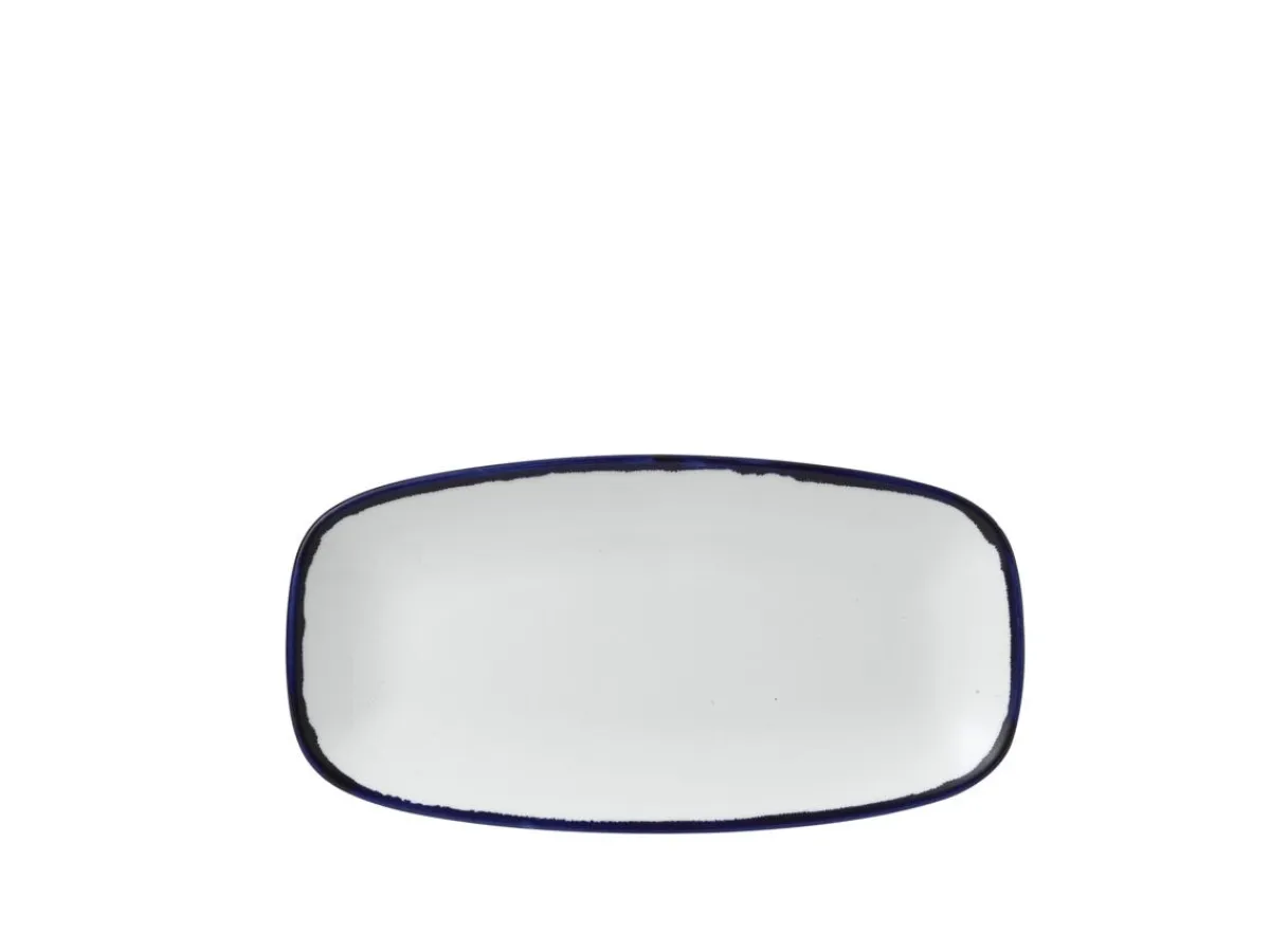 DUDSON Assiette plate rectangulaire Ink porcelaine vitrifiée 35,5x18,9 cm Harvest Hot