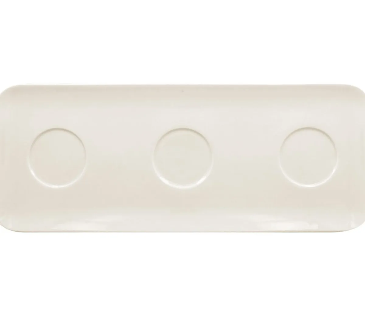 Assiette plate rectangulaire ivoire porcelaine vitrifiée 46x18 cm Aurea - RAK New