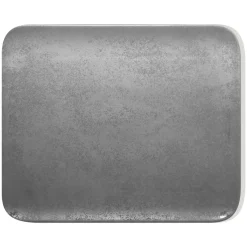 RAK Assiette plate rectangulaire gris porcelaine vitrifiée 33x27 cm Shale New
