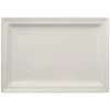 Assiette plate rectangulaire Blanc sable porcelaine vitrifiée 33,6x23,2 cm Neo Fusion - RAK Discount