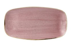 Assiette plate rectangulaire Petal Pink porcelaine vitrifiée 35,5x18,9 cm Stonecast Petal - CHURCHILL