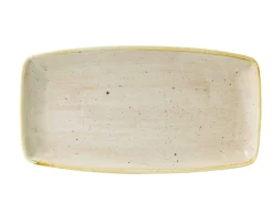CHURCHILL Assiette plate rectangulaire Nutmeg Cream porcelaine vitrifiée 34,5x18,5 cm Stonecast Nutmeg Hot