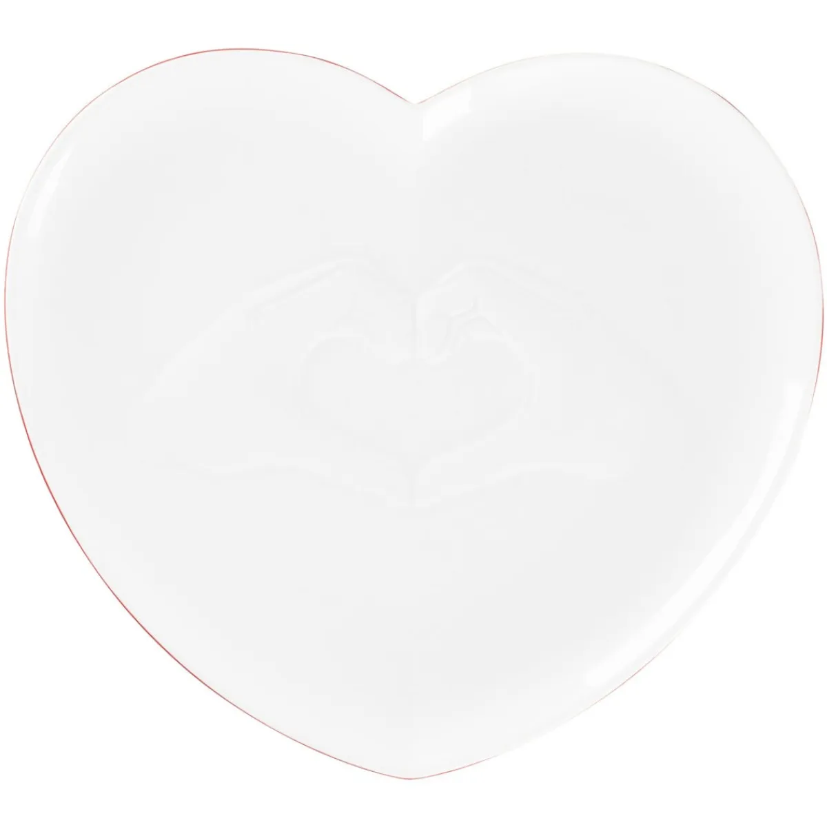 Assiette plate relief blanc porcelaine 28,3x25 cm Cliché - RAK Discount