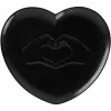 Assiette plate relief noir porcelaine 28,3x25 cm  Cliché - RAK Hot