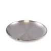 Assiette plate rond argent inox Ø 23 cm Inox - PLASTOREX Sale