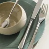 DEGRENNE Assiette plate rond argile verte grès émaillé Ø 29 cm Bahia Clearance