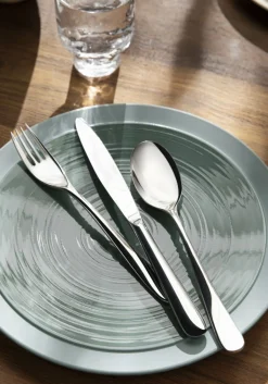 DEGRENNE Assiette plate rond argile verte grès émaillé Ø 23 cm Bahia Clearance