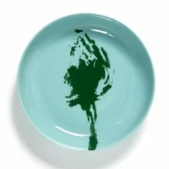 Assiette plate rond azure artichaut vert grès émaillé Ø 22 cm Feast By Ottolenghi - SERAX Clearance
