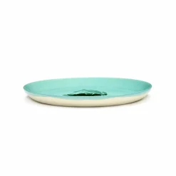 Assiette plate rond azure artichaut vert grès émaillé Ø 22,5 cm Feast By Ottolenghi - SERAX Outlet
