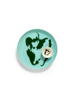 Assiette plate rond azure poivron vert grès émaillé Ø 26,5 cm Feast By Ottolenghi - SERAX Discount