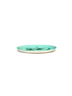 Assiette plate rond azure poivron vert grès émaillé Ø 26,5 cm Feast By Ottolenghi - SERAX Discount