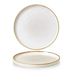 Assiette plate rond barley white porcelaine vitrifiée Ø 26 cm Stonecast Barley - CHURCHILL New