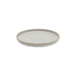 Assiette plate rond beige grès émaillé Ø 17 cm Sand - ACCOLADE Discount