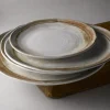Assiette plate rond beige porcelaine vitrifiée Ø 28 cm Finca Sanstone - DUDSON Clearance