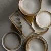 Assiette plate rond beige porcelaine vitrifiée Ø 23 cm Finca Sanstone - DUDSON New