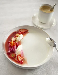 Assiette plate rond Beige rosé grès émaillé Ø 27 cm Pearl - PRO.MUNDI Discount
