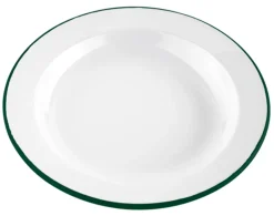 Aucune Assiette plate rond blanc acier émaillé Ø 16 cm 16 cm Hot