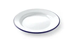 HENDI Assiette plate rond blanc acier émaillé Ø 20 cm Clearance