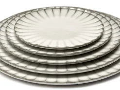 Assiette plate rond blanc grès émaillé Ø 15 cm Inku - SERAX New