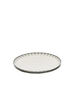 Assiette plate rond blanc grès émaillé Ø 21 cm Inku - SERAX Clearance