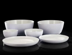 Assiette plate rond blanc mélamine Ø 26 cm Wave - PLATEX Sale