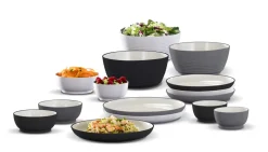 Assiette plate rond blanc mélamine Ø 22 cm Wave - PLATEX Online