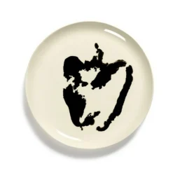 SERAX Assiette plate rond blanc poivron noir grès émaillé Ø 22 cm Feast By Ottolenghi Online