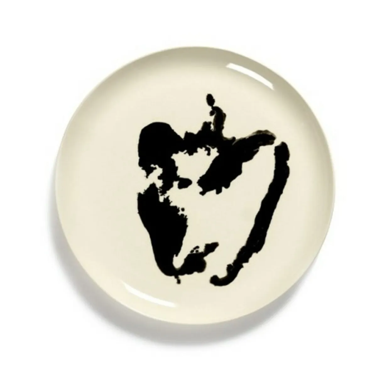 SERAX Assiette plate rond blanc poivron noir grès émaillé Ø 22 cm Feast By Ottolenghi Online