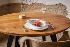 Assiette plate rond blanc porcelaine bone china 32,4x30 cm Pose - RAK