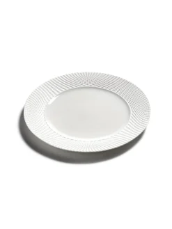 Assiette plate rond blanc porcelaine bone china Ø 24 cm Nido - SERAX Discount