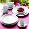 Assiette plate rond blanc porcelaine Ø 24,5 cm Optima Vaisselle - Aucune Clearance