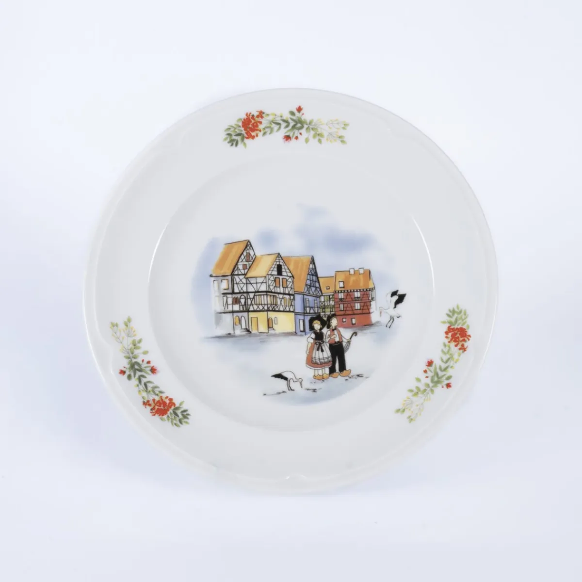 Assiette plate rond blanc porcelaine Ø 21 cm Elsass - ACCOLADE Sale