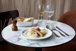 ACCOLADE Assiette plate rond blanc porcelaine Ø 27 cm Elsass Sale