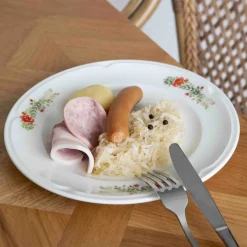 ACCOLADE Assiette plate rond blanc porcelaine Ø 27 cm Elsass Sale