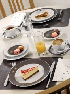 Assiette plate rond blanc porcelaine Ø 26,5 cm Intemporel - PRO.MUNDI