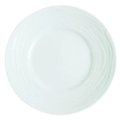 MEDARD DE NOBLAT Assiette plate rond blanc porcelaine Ø 27,5 cm Onde