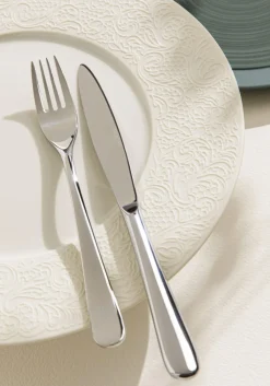 DEGRENNE Assiette plate rond blanc porcelaine de limoges Ø 24 cm Collection L Couture Sale