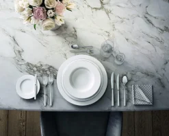 Assiette plate rond blanc porcelaine bone china Ø 28 cm Anmut - VILLEROY & BOCH Clearance