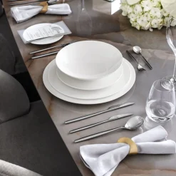 Assiette plate rond blanc porcelaine bone china Ø 27 cm Metrochic - VILLEROY & BOCH Hot