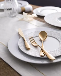 DEGRENNE Assiette plate rond blanc porcelaine de limoges Ø 14 cm Collection L Couture Clearance